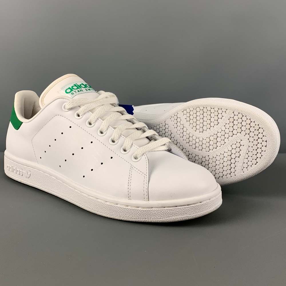 ADIDAS x STAN SMITH White Leather Lace Up Sneakers - Picture 3 of 9